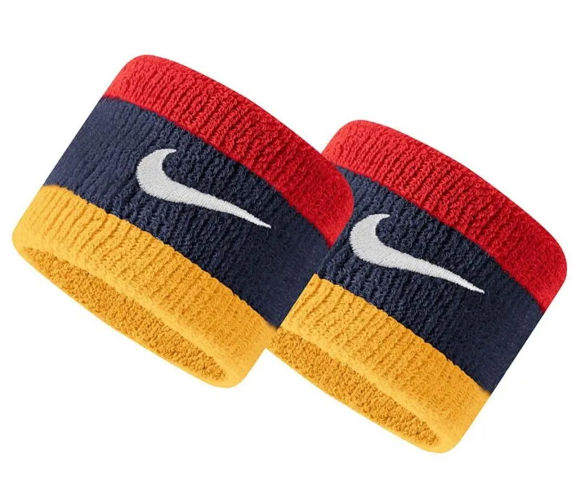 Nike Swoosh Wristbands - midnight navy/university red/university gold