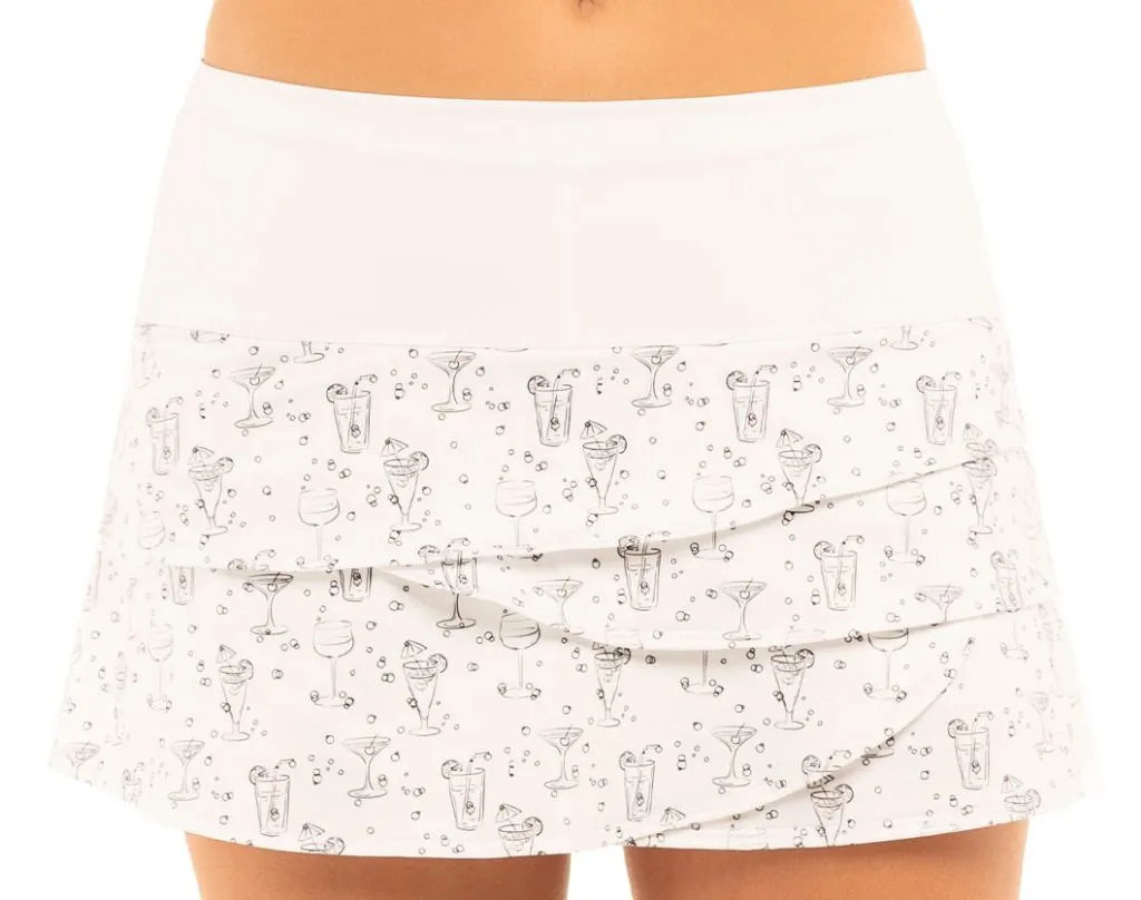 Lucky in Love Novelty Fiesta Scallop Skirt - white