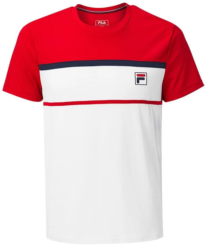 fila-t-shirt-steve-m-white-fila-red-1 Fila T-Shirt Steve M - white/fila red