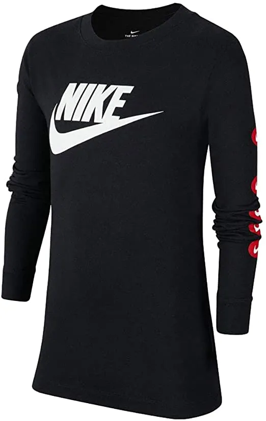 Nike Swoosh Futura Long Sleeve Tee - black Nike Swoosh Futura Long Sleeve Tee - black