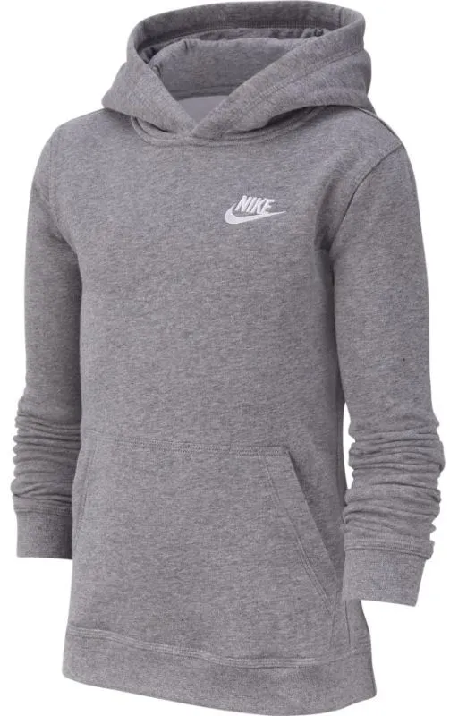 Nike Sportswear Club PO Hoodie B - carbon heather/white