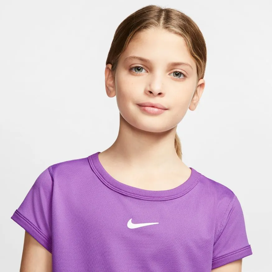 Nike Court G Dry Top SS - purple nebula/white