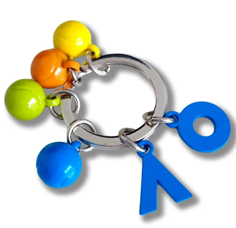Australian Open Keyring Coloured Tennis Ball Charms
