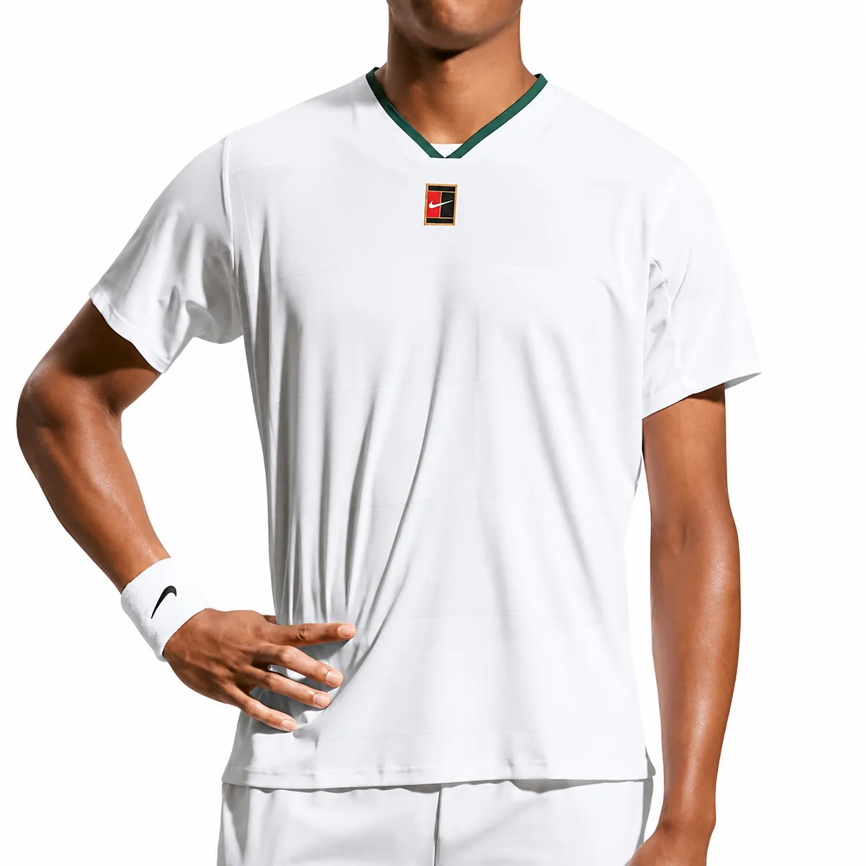 Nike Court Dri-Fit Advantage Slam - white/george green