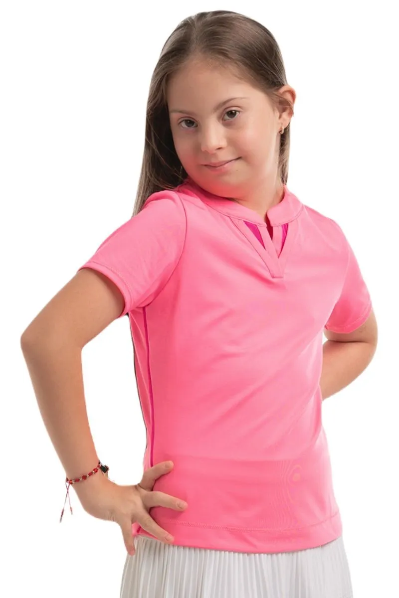 Lucky in Love Girls Tropical Double V Short Sleeve - neon pink Lucky in Love Girls Tropical Double V Short Sleeve - neon pink