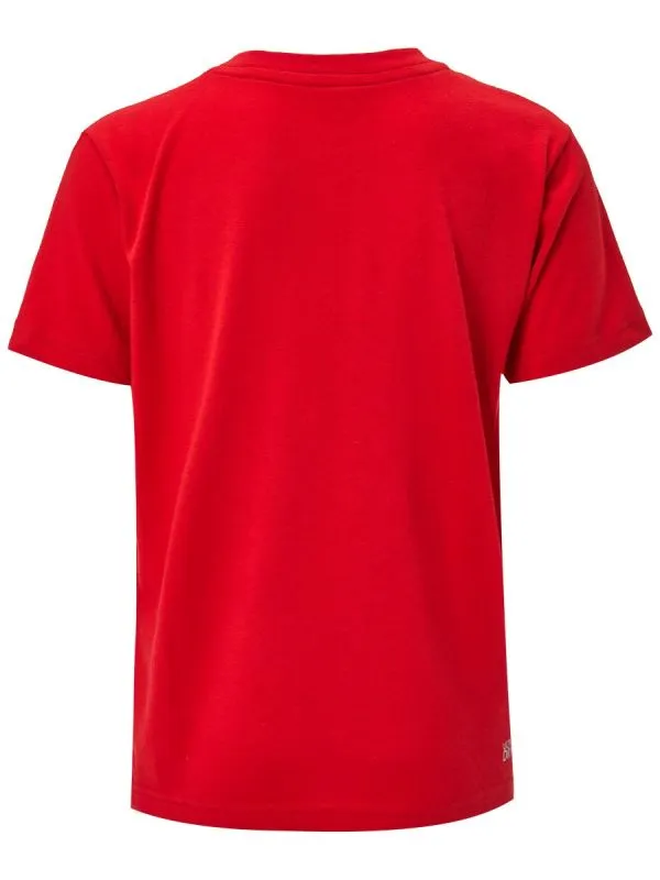 Lacoste Boys SPORT Tennis Technical Jersey Oversized Croc T-Shirt - red
