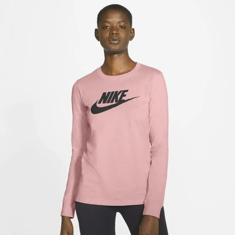 Nike Swoosh Essential LS Icon Ft - pink glaze/black