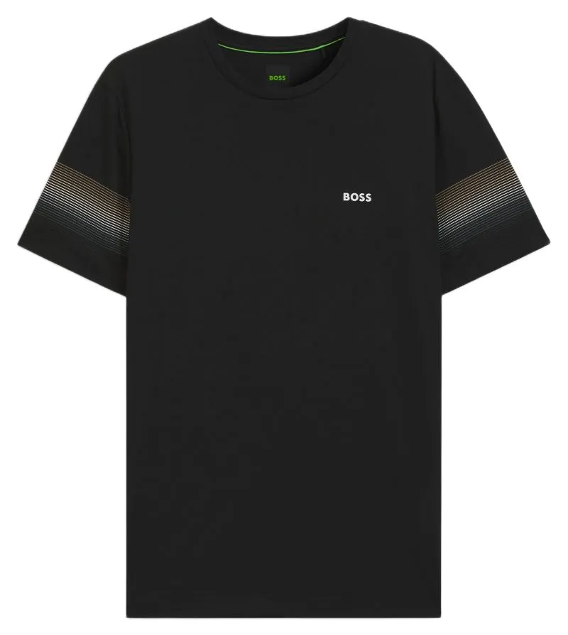 BOSS Active Slim Fit Sleeve Stripes - black BOSS Active Slim Fit Sleeve Stripes - black