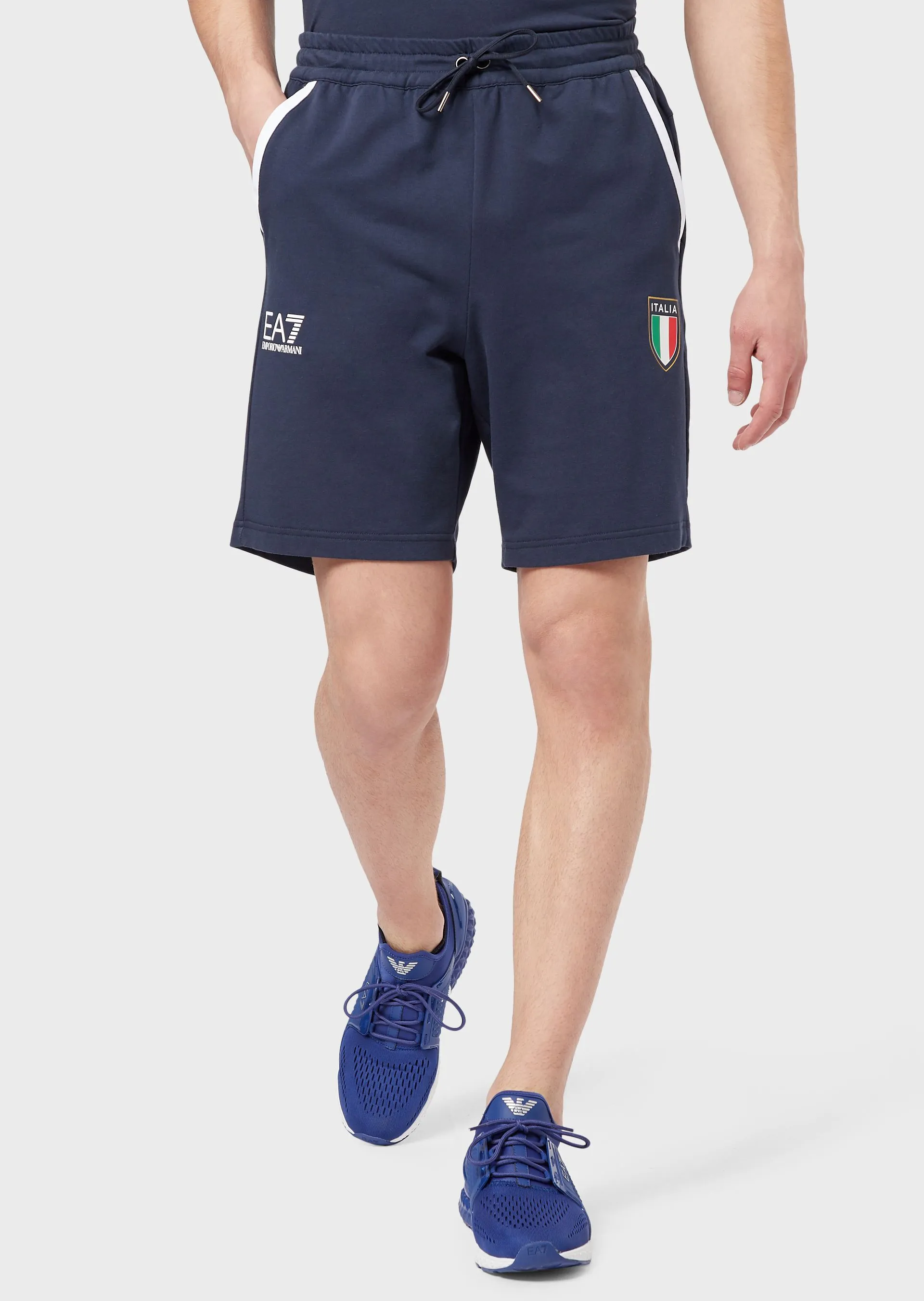 EA7 Man Jersey Shorts - navy blue