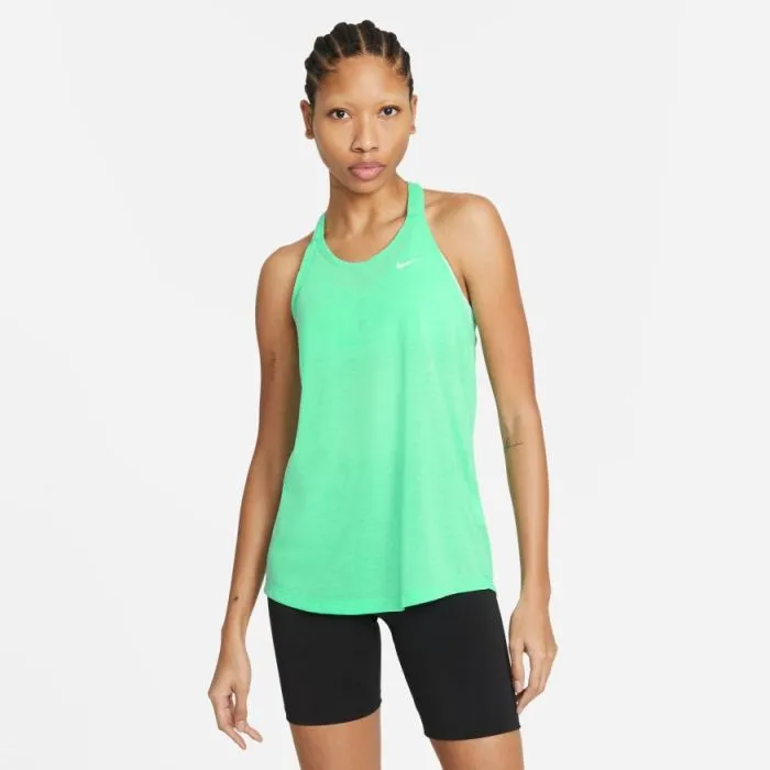Nike Dry Essential Elastika Tank W - green glow/heather/white Nike Dry Essential Elastika Tank W - green glow/heather/white