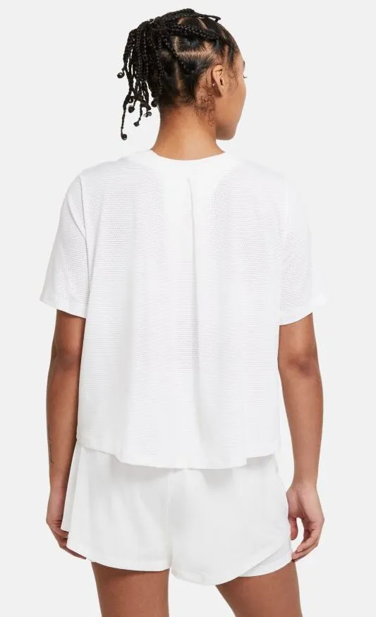 Nike Court Dri-Fit Advantage Top SS W - white/black