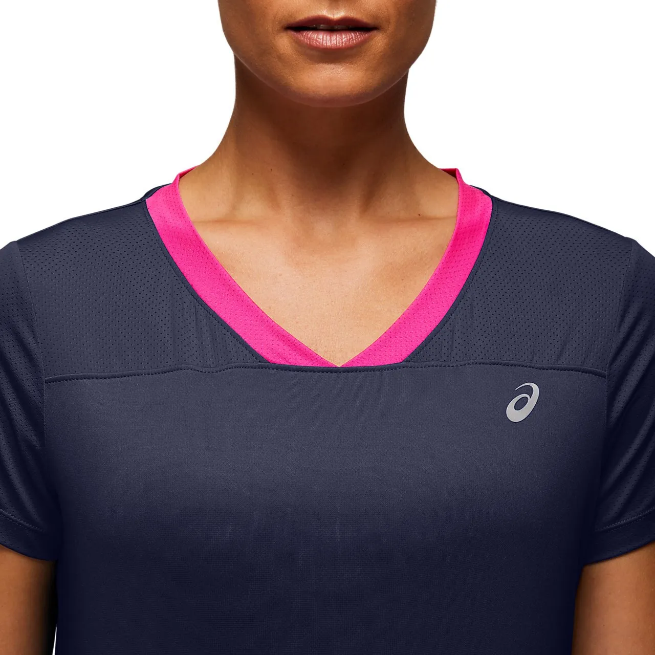 Asics Practice W SS Tee - peacoat/pink glo