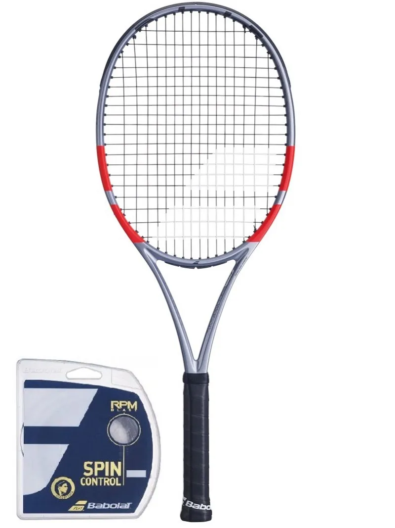 Babolat Pure Strike 100 16/20 4-gen - grey/fluo strike + ajándék húr