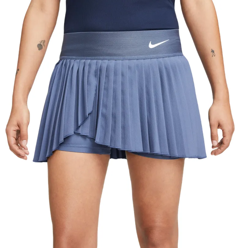 Nike Court Dri-Fit Advantage Pleated Tennis Skirt - diffused blue/white