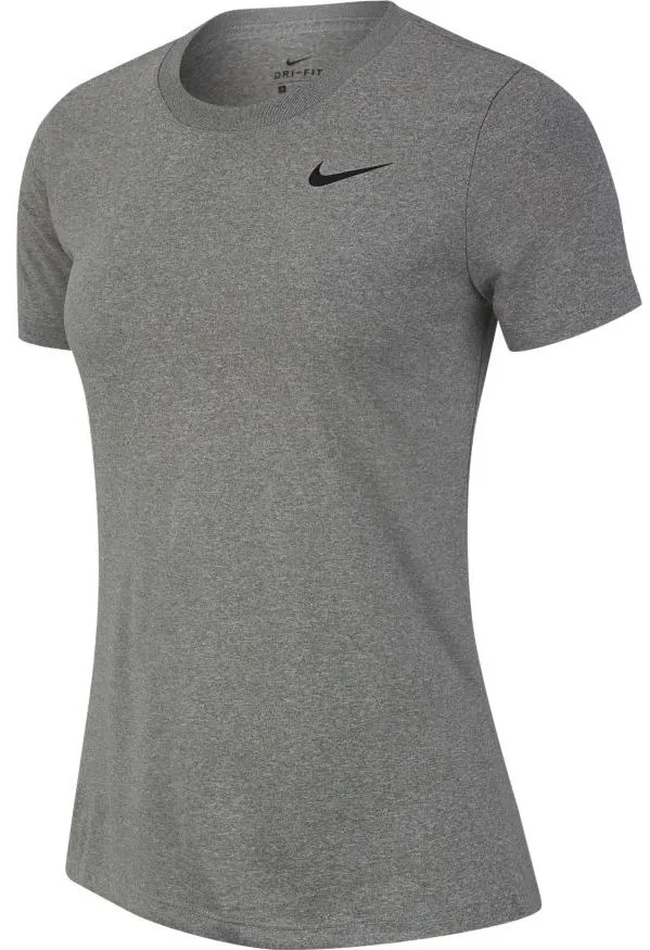 Nike Dri-Fit Leg Tee Crew W - dk grey heather/black Nike Dri-Fit Leg Tee Crew W - dk grey heather/black