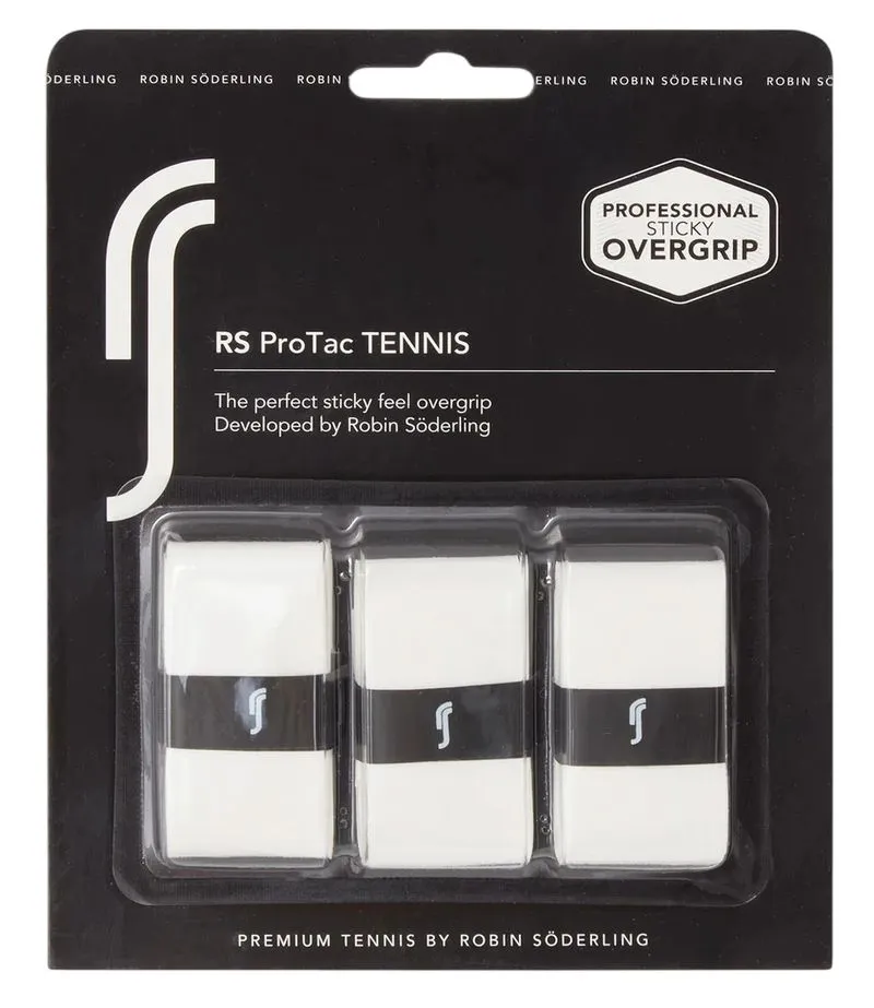 Robin Soderling Pro Tac Overgrip 3P - white Robin Soderling Pro Tac Overgrip 3P - white