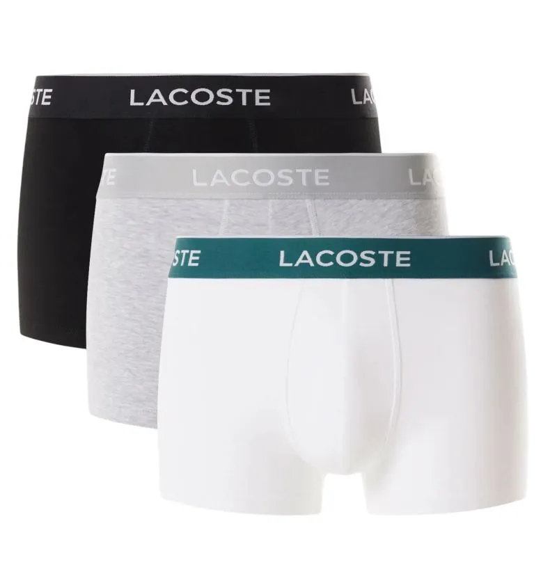 Lacoste Cotton Stretch Jersey 3P - black/grey/white