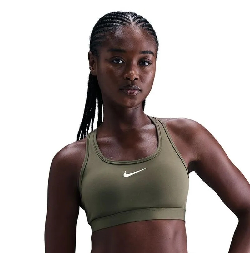 Nike Swoosh Medium Support Non-Padded Sports - medium olive/white