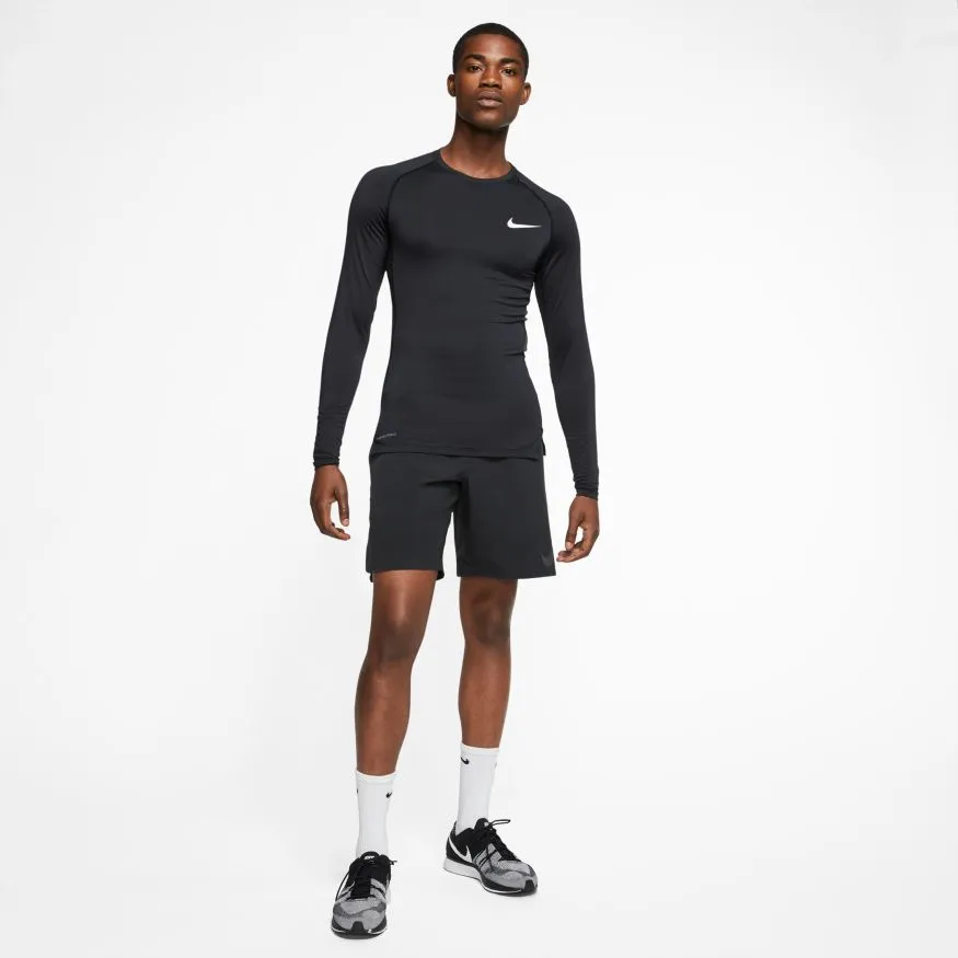 nike-pro-top-ls-tight-black-white-6 Nike Pro Top LS Tight - black/white