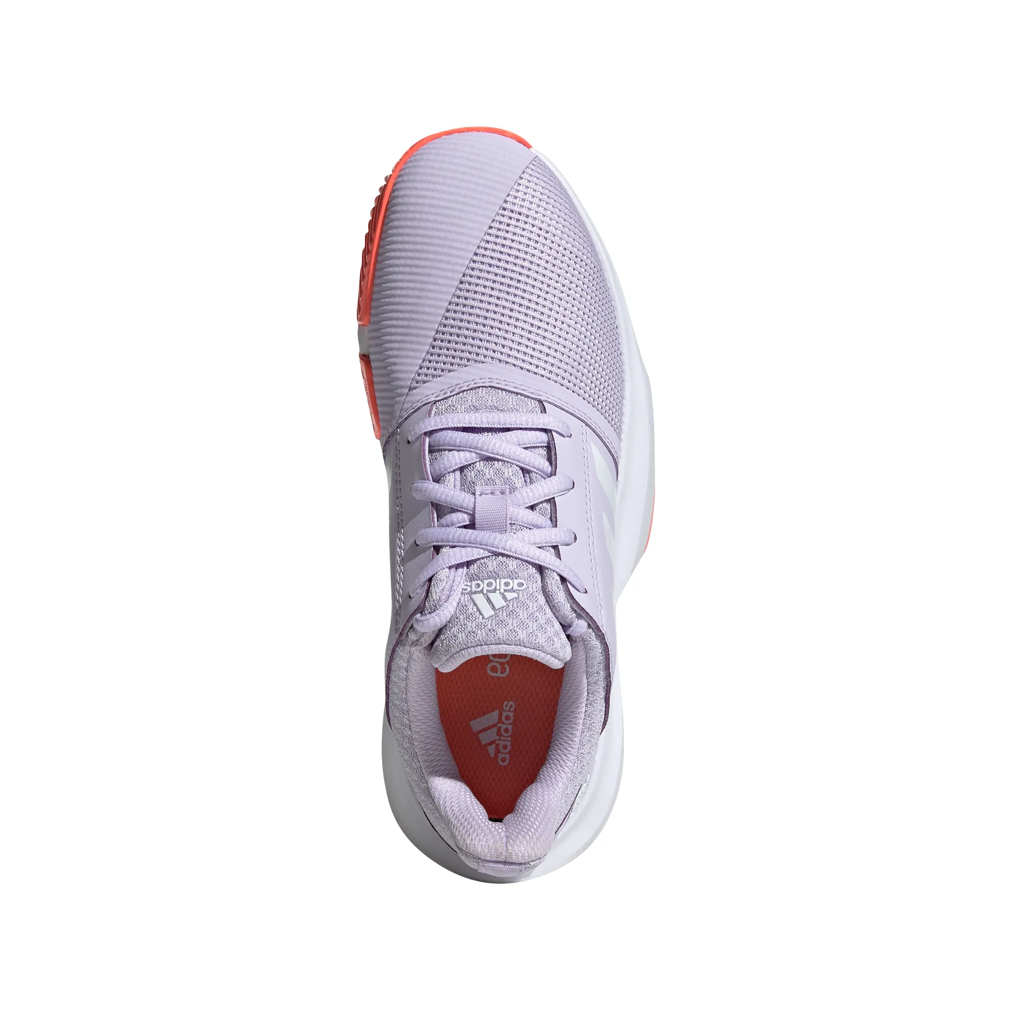 Adidas CourtJam xJ - purple tint/white/signal coral