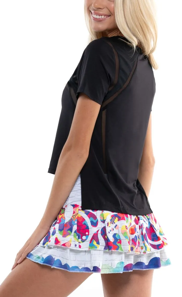 Lucky in Love Core Mixed Up High-Low S/S Women - black