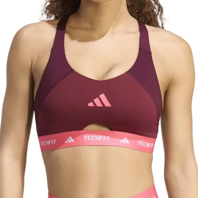 Adidas Techfit Workout Color Block Medium Support - maroon/red Adidas Techfit Workout Color Block Medium Support - maroon/red