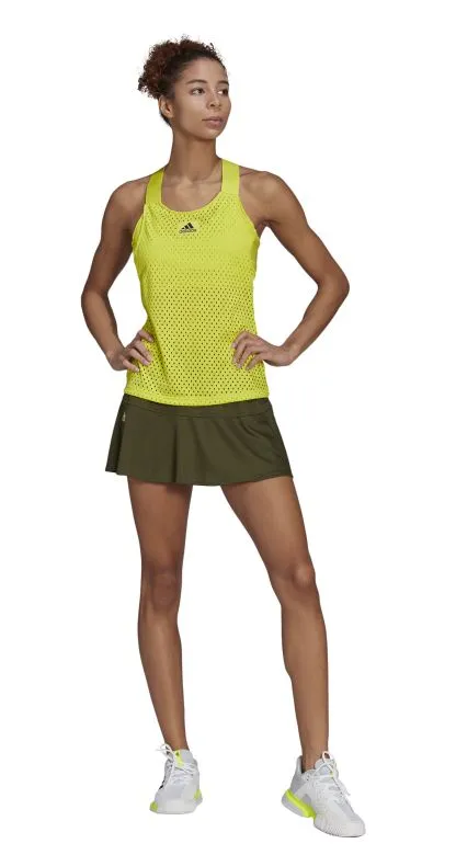 Adidas Heat Ready Primeblue Y-Tank Top W - acid yellow/crew navy