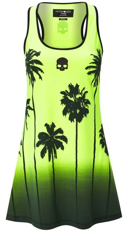 Hydrogen Palm Tank Dress Woman - fluo yellow