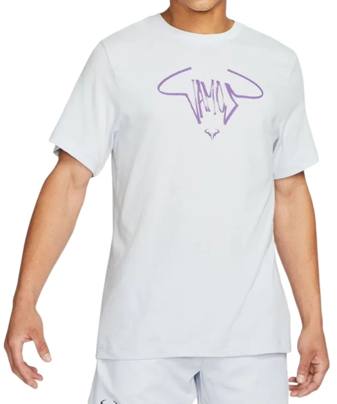 Nike Court Rafa Tee Vamos M - football grey/wild berry