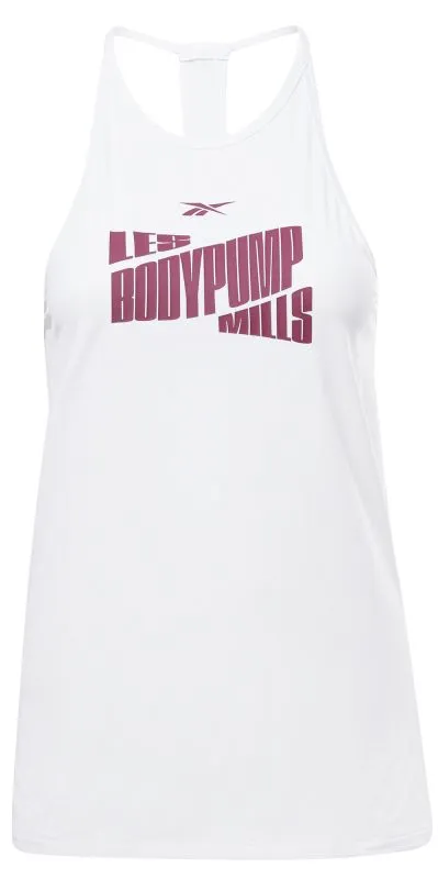 Reebok Les Mills Activchill Graphic BP Tank W - white Reebok Les Mills Activchill Graphic BP Tank W - white