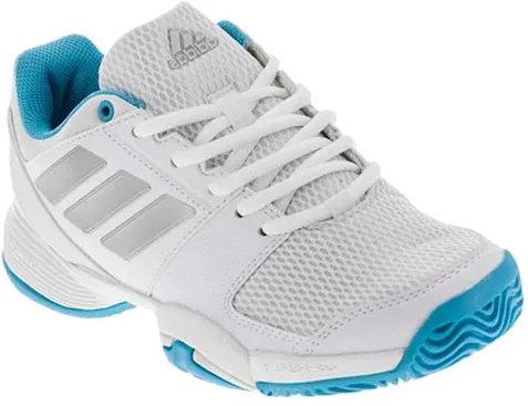 Adidas Barricade Club xJ - ftwr white/silver metallic/samba blue
