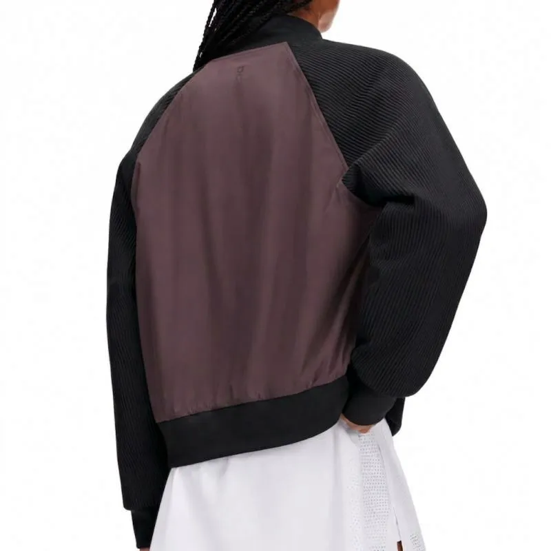 On Courtside Bomber - mulberry/black