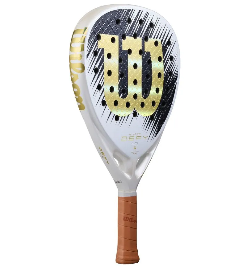 Wilson Defy LS V1 SE Padel - white/gold