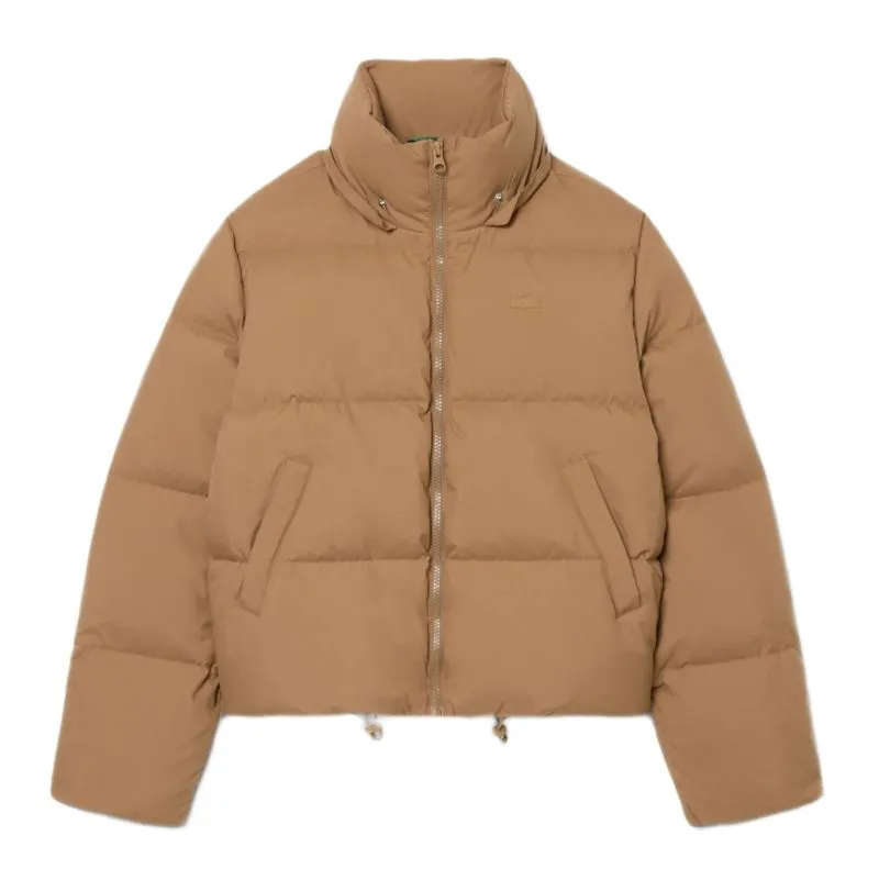 Lacoste Water-Repellent Hooded Down - brown