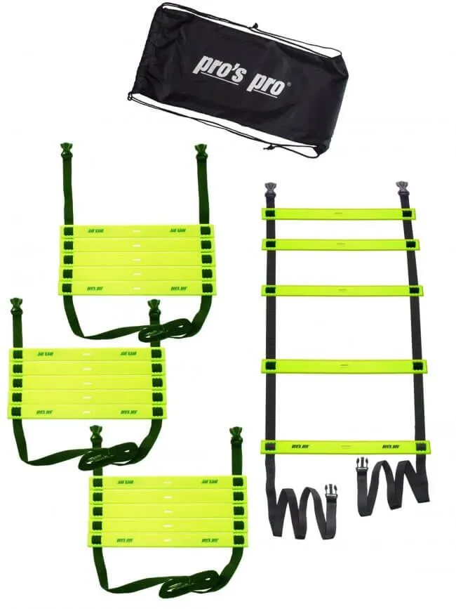 Pro's Pro Agility Ladder 4 Part (8 m) - neon yellow