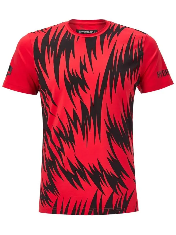 Hydrogen Scratch Tech Tee Man - red Hydrogen Scratch Tech Tee Man - red