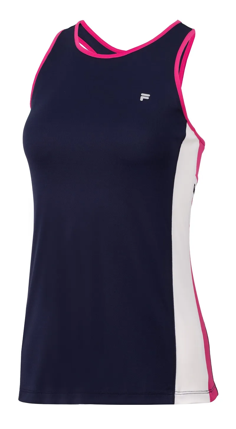 Women's top Fila US Open Lara Top - navy - Blue