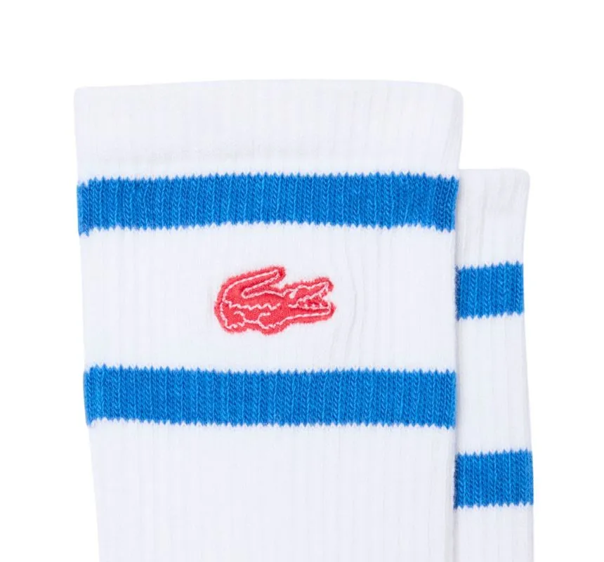 Lacoste Striped 2P - white/blue/red