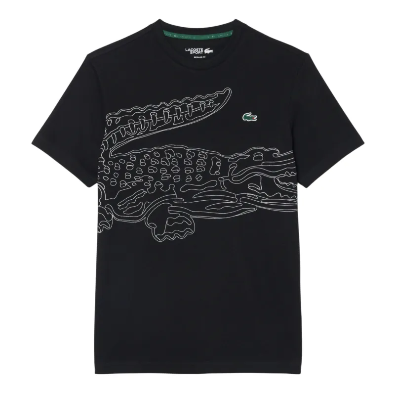 Lacoste Ultra Dry Crocodile Print Sport - black/white