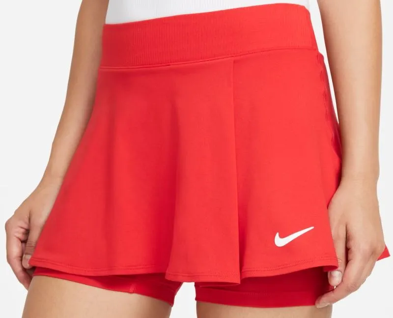 Nike Court Dri-Fit Victory Flouncy Skirt W - university red/white Nike Court Dri-Fit Victory Flouncy Skirt W - university red/white