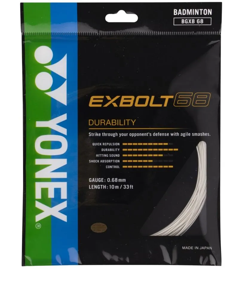 Yonex Exbolt 68 (10 m) - white Yonex Exbolt 68 (10 m) - white