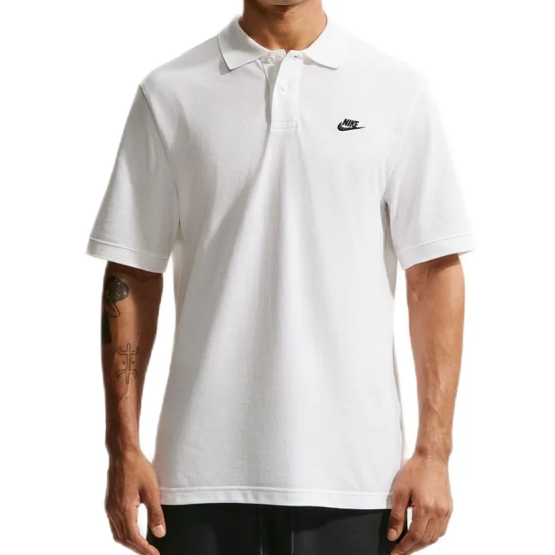 Nike Club Polo Pique - white/black Nike Club Polo Pique - white/black