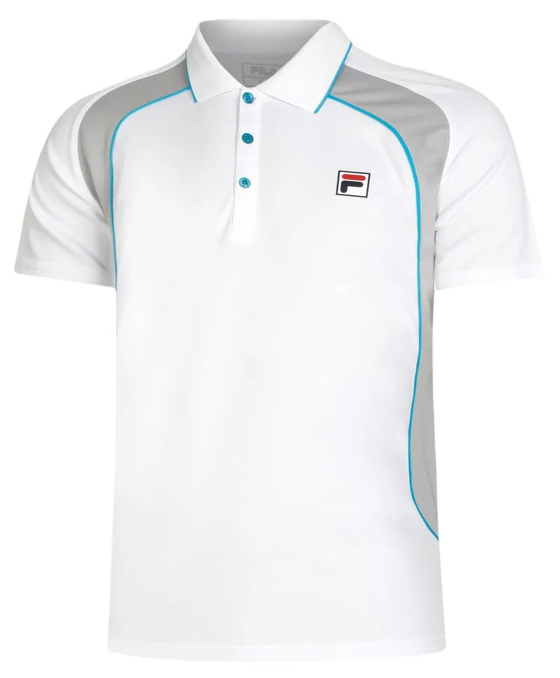 Fila Austarlian Open Harrison Polo Shirt - white/silver scone