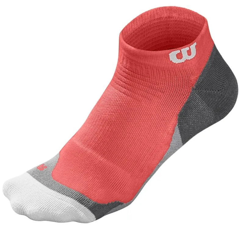 Wilson Women's High-End No Show Sock 1pr/pk - 1 para/fiery coral
