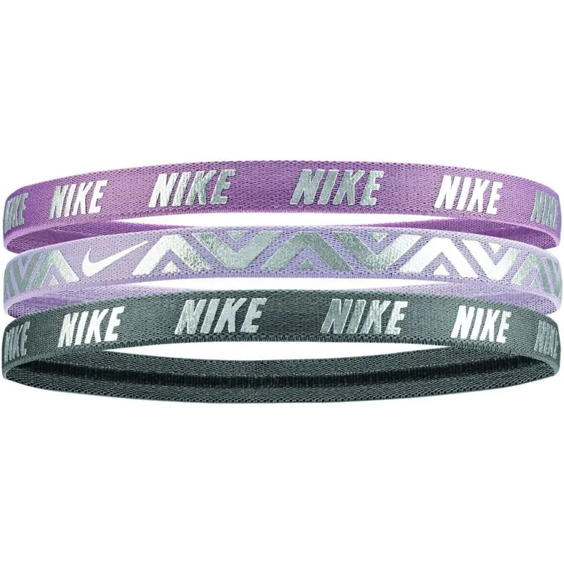 Nike Metallic Hairbands 3 pack - plum dust/violet ash/gun smoke Nike Metallic Hairbands 3 pack - plum dust/violet ash/gun smoke