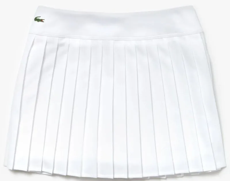 Lacoste SPORT Tennis Technical Mesh Pleated Skirt - white Lacoste SPORT Tennis Technical Mesh Pleated Skirt - white