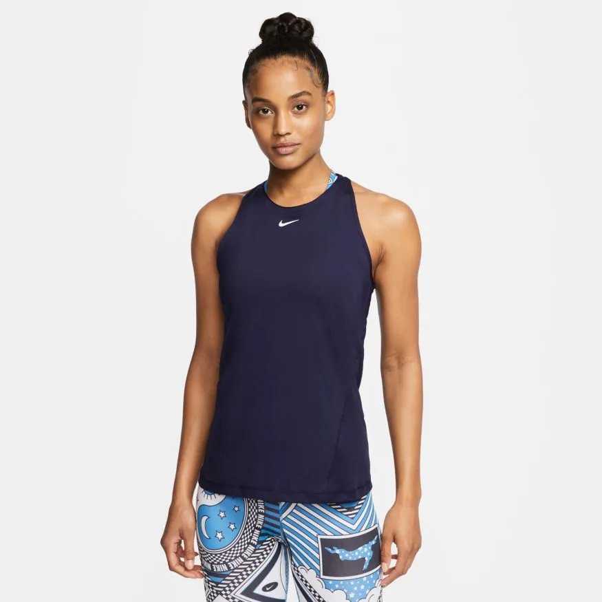 Nike Pro Tank All Over Mesh - blackend blue/white