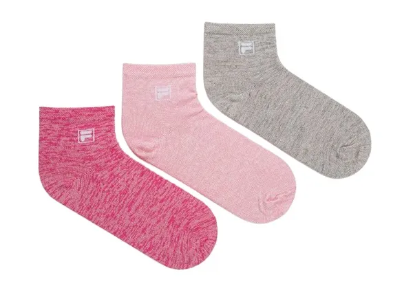 Socks Fila Quarter Plain Socks 3P - lady melange - Multicolor