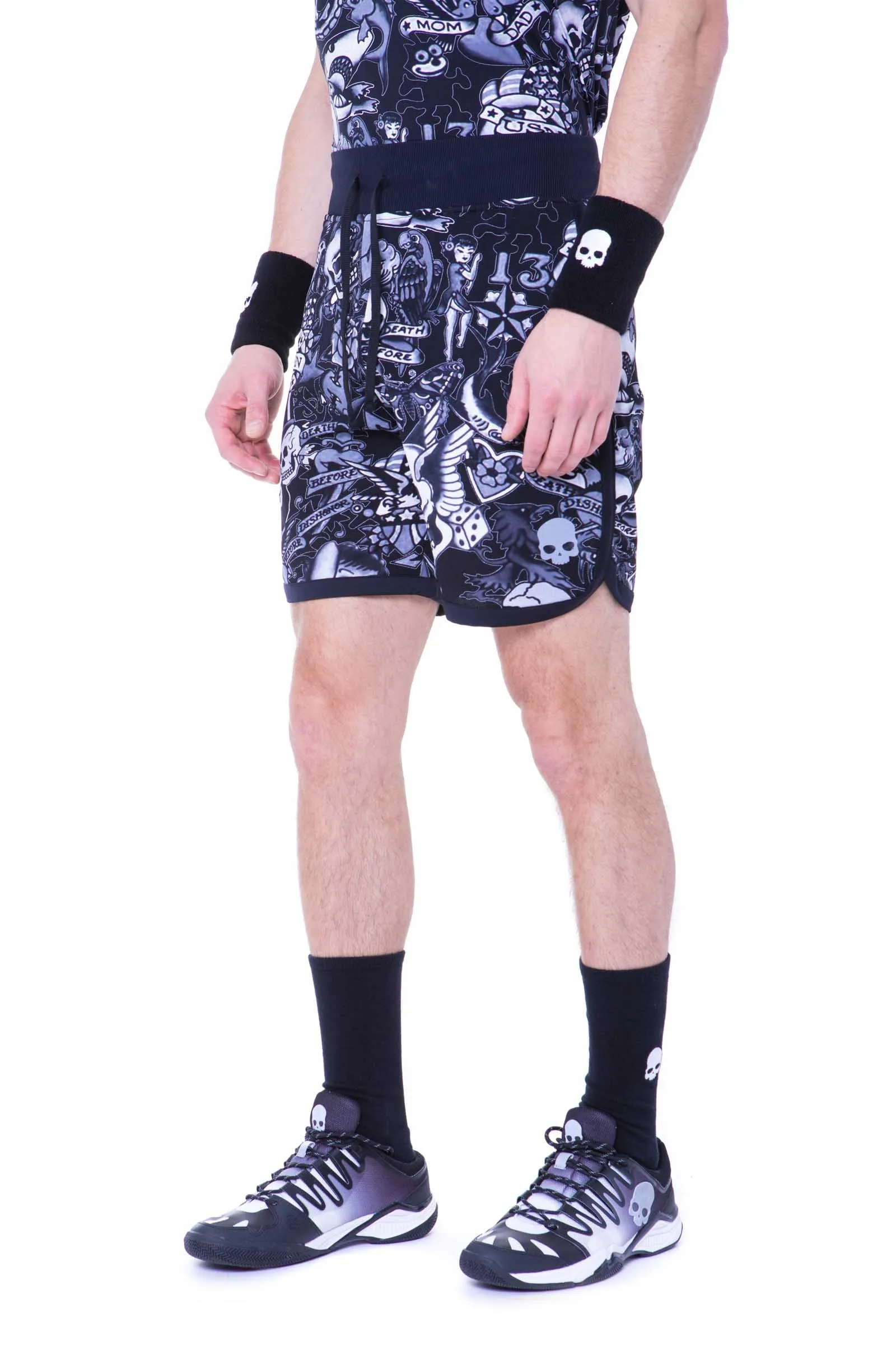 Hydrogen Printed Tech Shorts - black/grey