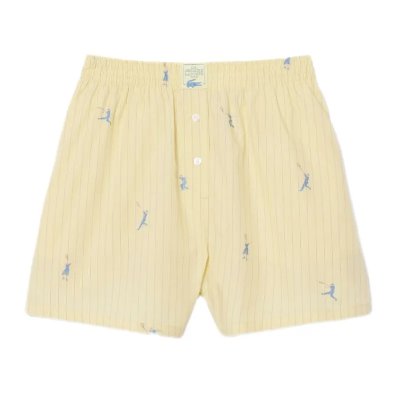 Lacoste Cotton Poplin Boxer - yellow/blue